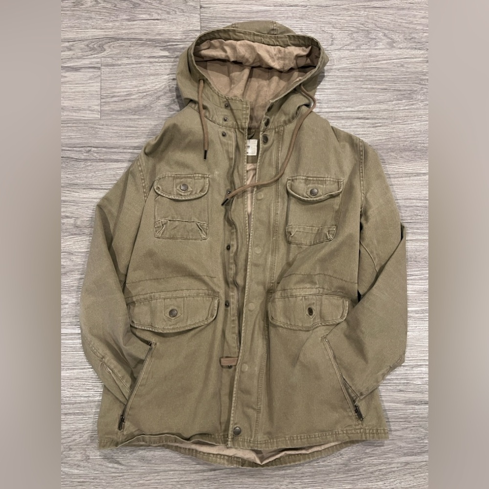 Tan military jacket XL men